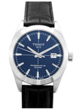  Shop Authentic Tissot Gentleman Powermatic 80 Silicium Blue Dial Black Leather Strap Watch For Men - T127.407.16.041.01 - Luxxuri