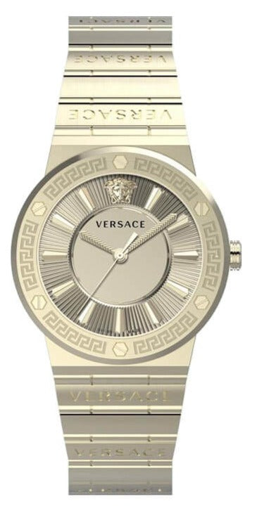  Shop Authentic Versace Grace Quartz Gold Dial Gold Steel Strap Watch for Women - VEVH01320 - Luxxuri