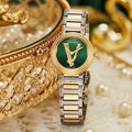  Shop Authentic Versace Virtus Quartz Green Dial Two Tone Steel Strap Watch For Women - VET300821 - Luxxuri