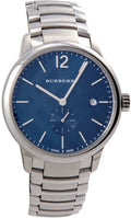  Shop Authentic Burberry The Classic Blue Dial Silver Steel Strap Watch for Men - BU10007 - Luxxuri
