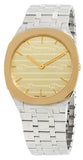  Shop Authentic Gucci 25H Quartz Gold Dial Silver Steel Strap Watch for Women - YA163403 - Luxxuri