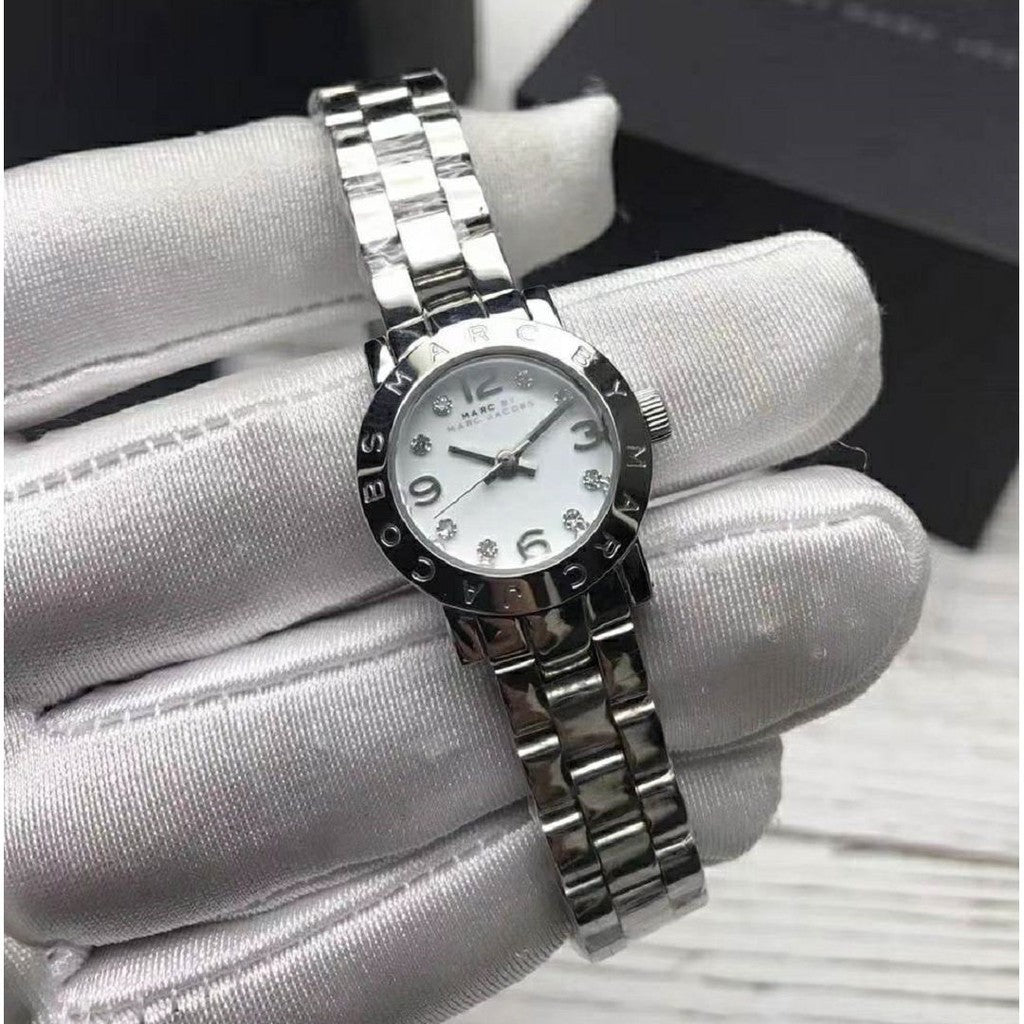  Shop Authentic Marc Jacobs Amy Dinky White Dial Silver Steel Strap Watch for Women - MBM3225 - Luxxuri