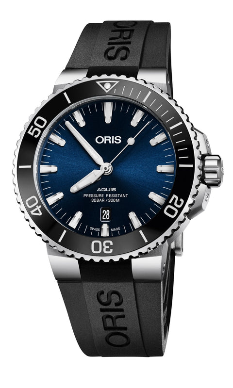  Shop Authentic Oris Aquis Date Blue Dial Black Rubber Strap Watch for Men - 0173377304152-0742464EB - Luxxuri