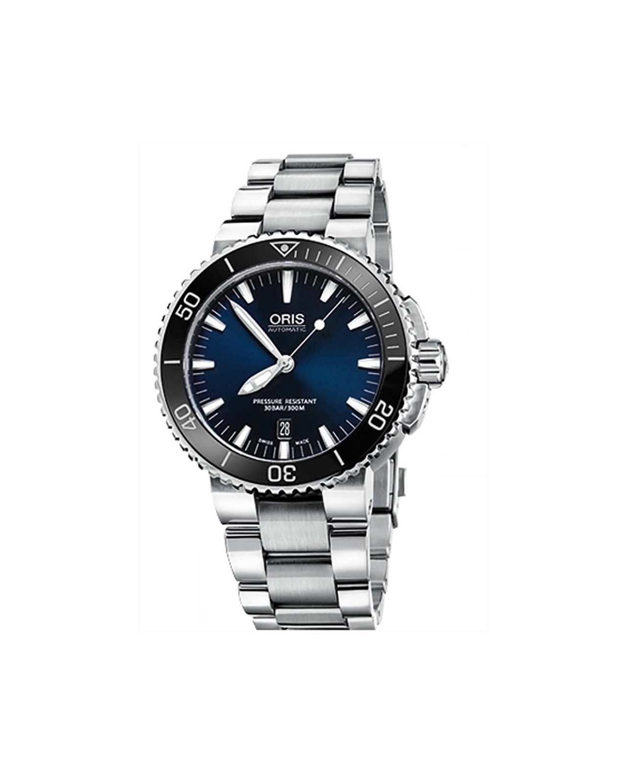  Shop Authentic Oris Aquis Date Blue Dial Silver Steel Strap Watch for Men - 0173377304135-0782405PEB - Luxxuri