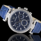  Shop Authentic Swarovski Era Journey Blue Dial Blue Leather Strap Watch for Women - 5479239 - Luxxuri