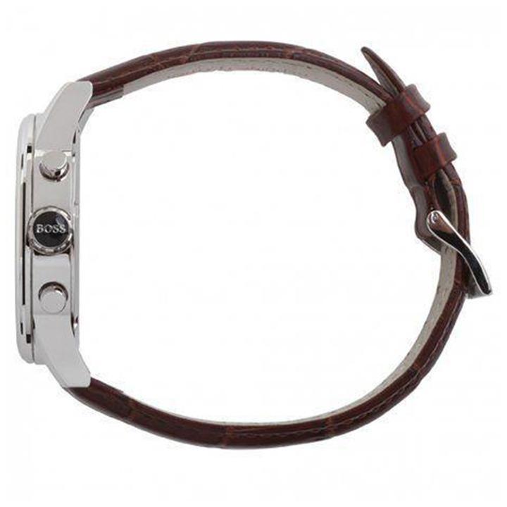  Shop Authentic Hugo Boss Jet White Dial Brown Leather Strap Watch for Men - 1513280 - Luxxuri