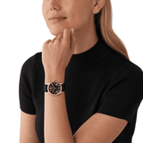  Shop Authentic Michael Kors Lexington Black Dial Black Leather Strap Watch For Women - MK4748 - Luxxuri