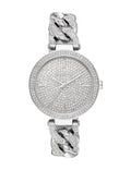 Michael Kors Catelyn Quartz Crystals Silver Dial Silver Steel Strap Watch For Women - MK4675
