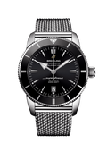  Shop Authentic Breitling Superocean Heritage B20 Automatic 46 Black Dial Silver Mesh Bracelet Watch for Men - AB2020121B1A1 - Luxxuri