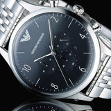  Shop Authentic Emporio Armani Beta Chronograph Black Dial Steel Strap Watch For Men - AR1863 - Luxxuri
