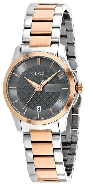  Shop Authentic Gucci G Timeless Grey Dial Two Tone Steel Strap Watch For Women - YA126527 - Luxxuri