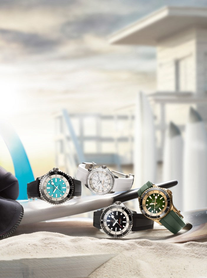 Breitling Superocean Automatic 36 White Dial White Rubber Strap Watch for Men - A17377211A1S1