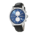  Shop Authentic Hugo Boss Jet Blue Dial Black Leather Strap Watch for Men - 1513283 - Luxxuri
