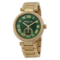 Shop Authentic Michael Kors Skylar Green Dial Gold Steel Strap Watch for Women - MK6065 - Luxxuri
