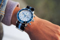 Breitling Superocean Heritage Chronograph 44 Ocean Conservancy Silver Dial Two Tone NATO Strap Watch for Men - A133131A1G1W1