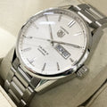  Shop Authentic Tag Heuer Carrera Calibre 5 Automatic White Dial Silver Steel Strap Watch for Men - WAR201B.BA0723 - Luxxuri