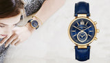  Shop Authentic Michael Kors Sawyer Blue Dial Blue Leather Strap Watch for Women - MK2425 - Luxxuri