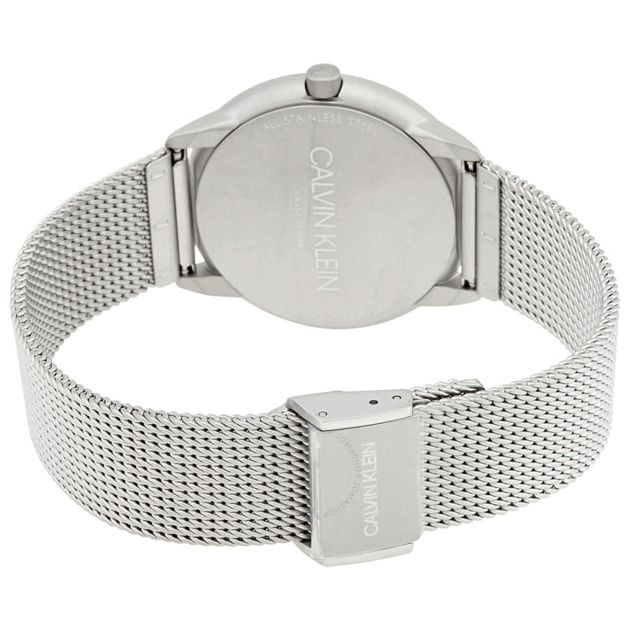 Shop Authentic Calvin Klein Minimal White Dial Silver Mesh Bracelet Watch for Women - K3M52152 - Luxxuri