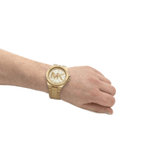  Shop Authentic Michael Kors Lennox Three-Hand Quartz Gold Dial Gold Steel Strap Watch For Men - MK8939 - Luxxuri