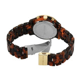  Shop Authentic Michael Kors Runway Chronograph Gold Dial Brown Acetate Strap Watch for Women - MK7475 - Luxxuri