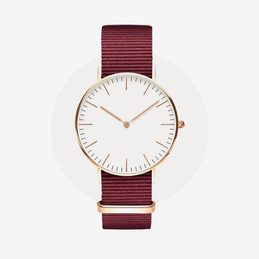  Shop Authentic Daniel Wellington Classic Roselyn White Dial Red NATO Strap Watch For Women - DW00100271 - Luxxuri