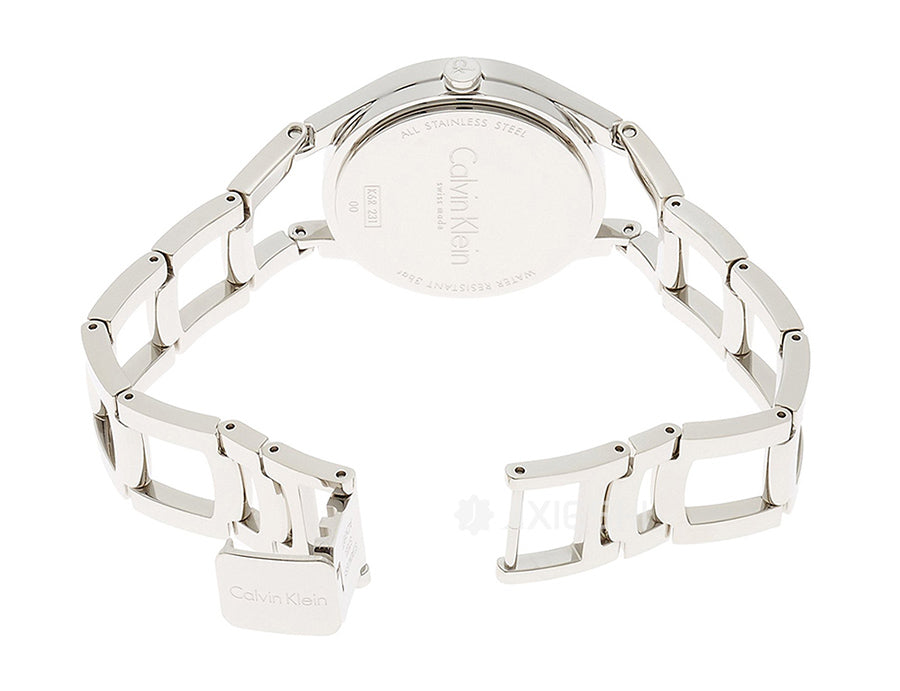  Shop Authentic Calvin Klein Class White Dial Silver Steel Strap Watch for Women - K6R23126 - Luxxuri