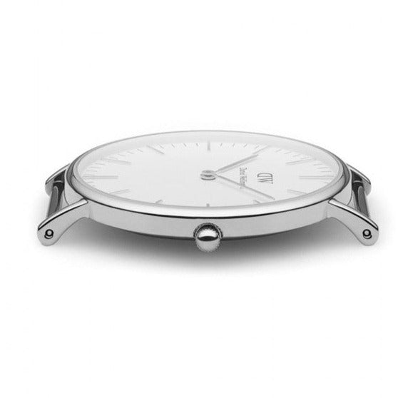  Shop Authentic Daniel Wellington Classic Nottingham White Dial Two Tone NATO Strap Watch For Men - 0208DW - Luxxuri
