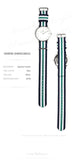  Shop Authentic Daniel Wellington Classic Nottingham White Dial Two Tone NATO Strap Watch For Men - 0208DW - Luxxuri