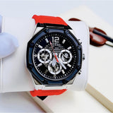  Shop Authentic Guess Momentum Black Dial Red Rubber Strap Watch for Men - GW0263G3 - Luxxuri