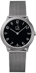  Shop Authentic Calvin Klein Minimal Black Dial Silver Mesh Bracelet Watch for Women - K3M52151 - Luxxuri