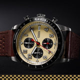  Shop Authentic Fossil Sport Tourer Chronograph White Dial Brown Leather Strap Watch for Men - FS6042 - Luxxuri