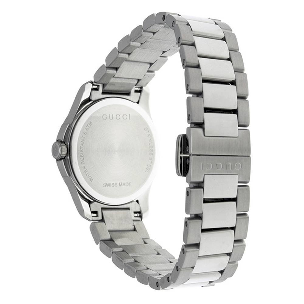  Shop Authentic Gucci G Timeless Grey Dial Silver Steel Strap Watch For Women - YA126522 - Luxxuri