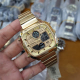  Shop Authentic Fossil Retro Analog-Digital Gold Dial Gold Steel Strap Watch for Men - FS5889 - Luxxuri