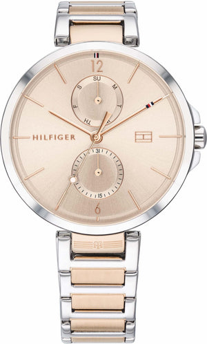  Shop Authentic Tommy Hilfiger Angela Chronograph Pink Dial Two Tone Steel Strap Watch for Women - 1782127 - Luxxuri
