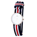 Shop Authentic Daniel Wellington Classic Petite Silver Dial Three Tone Nylon Strap Watch for Women - DW00100255 - Luxxuri