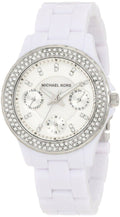  Shop Authentic Michael Kors Runway White Ceramic Dial White Steel Strap Watch for Women - MK5161 - Luxxuri