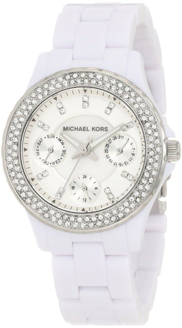  Shop Authentic Michael Kors Runway White Ceramic Dial White Steel Strap Watch for Women - MK5161 - Luxxuri
