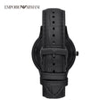  Shop Authentic Emporio Armani Meccanico Automatic Black Dial Black Leather Strap Watch For Men - AR60042 - Luxxuri