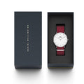  Shop Authentic Daniel Wellington Classic Roselyn White Dial Red NATO Strap Watch For Women - DW00100268 - Luxxuri
