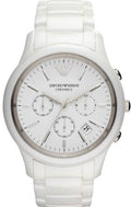  Shop Authentic Emporio Armani Ceramica Chronograph White Dial White Strap Watch For Men - AR1453 - Luxxuri