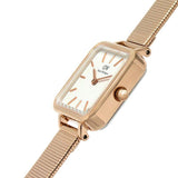  Shop Authentic Daniel Wellington Quadro Studio White Dial Rose Gold Mesh Strap Watch For Women - DW00100517 - Luxxuri