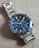  Shop Authentic Tag Heuer Carrera Chronograph Blue Dial Silver Steel Strap Watch for Men - CBN2011.BA0642 - Luxxuri