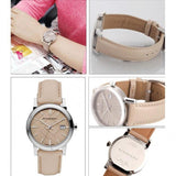  Shop Authentic Burberry The City Beige Dial Beige Leather Strap Watch for Women - BU9107 - Luxxuri
