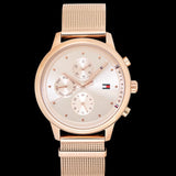  Shop Authentic Tommy Hilfiger Blake Chronograph Rose Gold Dial Rose Gold Mesh Bracelet Watch For Women - 1781907 - Luxxuri