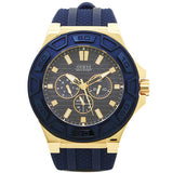  Shop Authentic Guess Force Blue & Rose Gold Dial Blue Silicone Strap Watch For Men - W0674G2 - Luxxuri