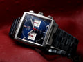  Shop Authentic Tag Heuer Monaco Automatic Chronograph Blue Dial Silver Steel Strap Watch for Men - CBL2111.BA0644 - Luxxuri