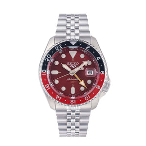  Shop Authentic Seiko 5 Sports Thong Sia Limited Edition Red Dial Silver Steel Strap Watch For Men - SSK031K1 - Luxxuri