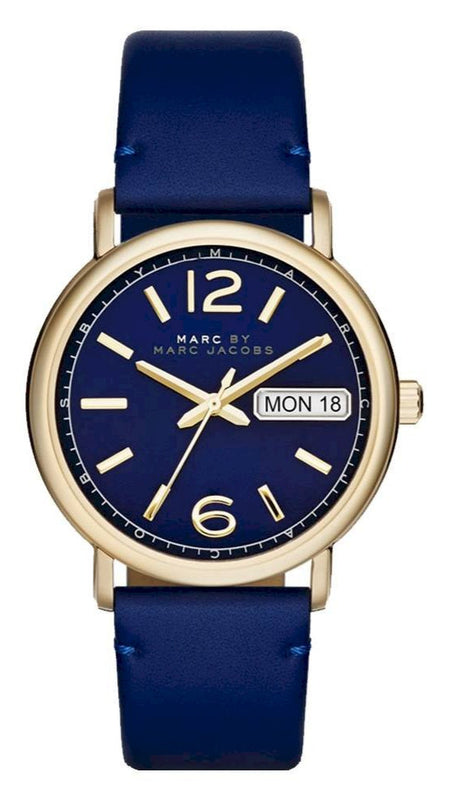  Shop Authentic Marc Jacobs Fergus Blue Dial Blue Leather Strap Watch for Women - MBM8650 - Luxxuri