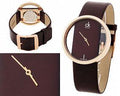  Shop Authentic Calvin Klein Glam Transparent Dial Brown Leather Strap Watch for Women - K9423303 - Luxxuri