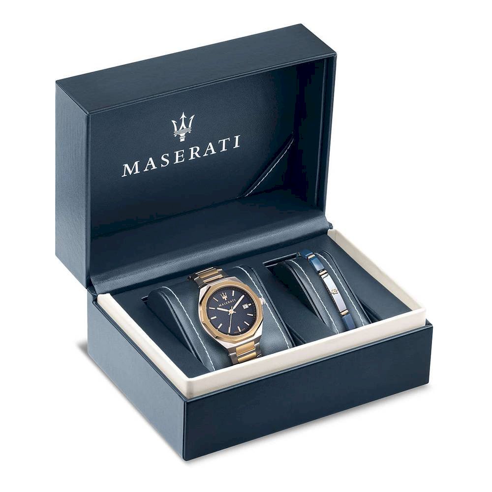  Shop Authentic Maserati Stile Black Dial Two Tone Stainless Steel Watch For Men - R8853142008 - Luxxuri